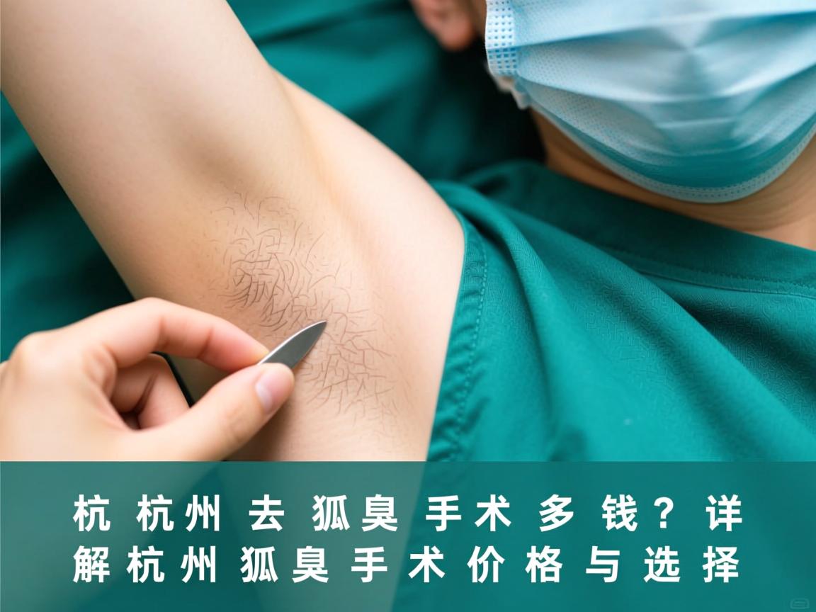 杭州去狐臭手术多钱？详解杭州狐臭手术价格与选择