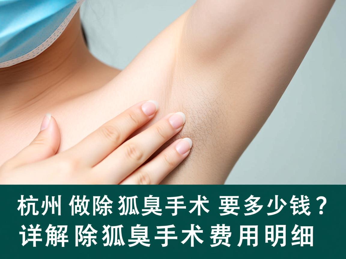 杭州做除狐臭手术要多少钱？详解除狐臭手术费用明细