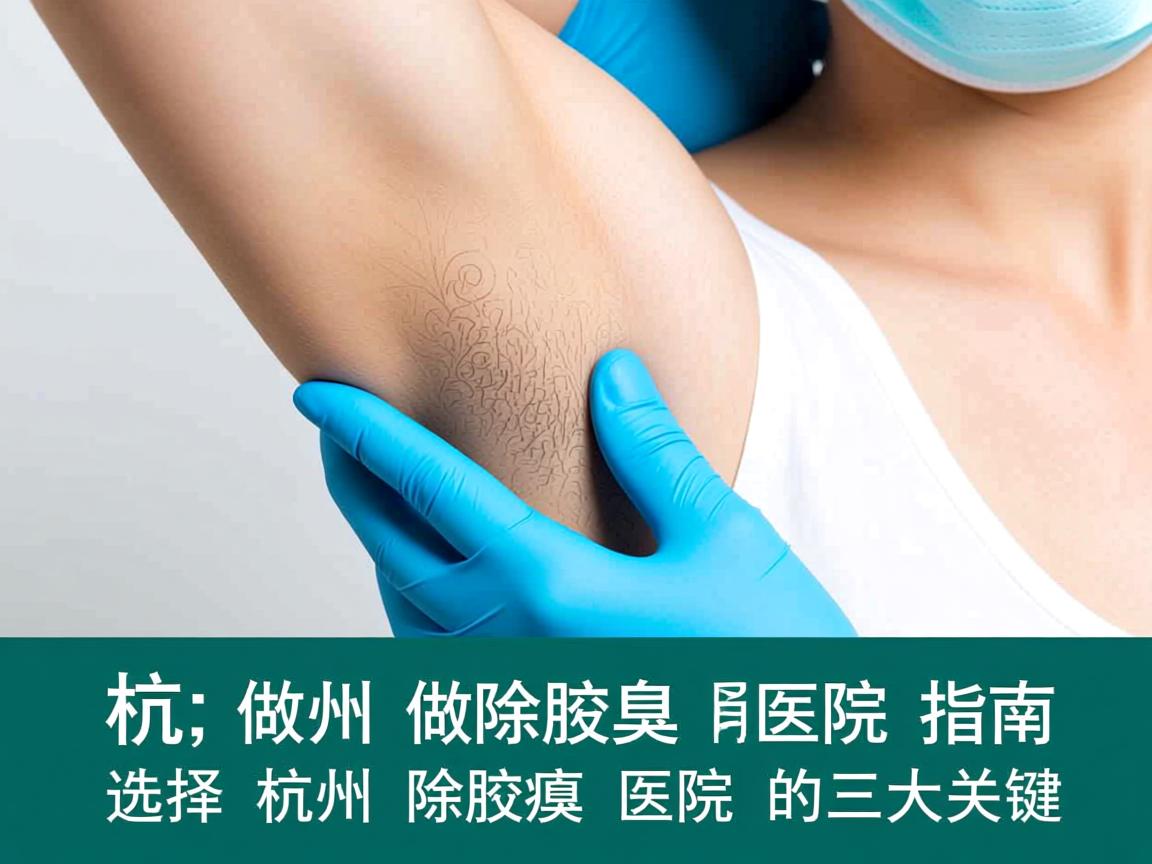 杭州做除腋臭医院指南，选择杭州除腋臭医院的三大关键