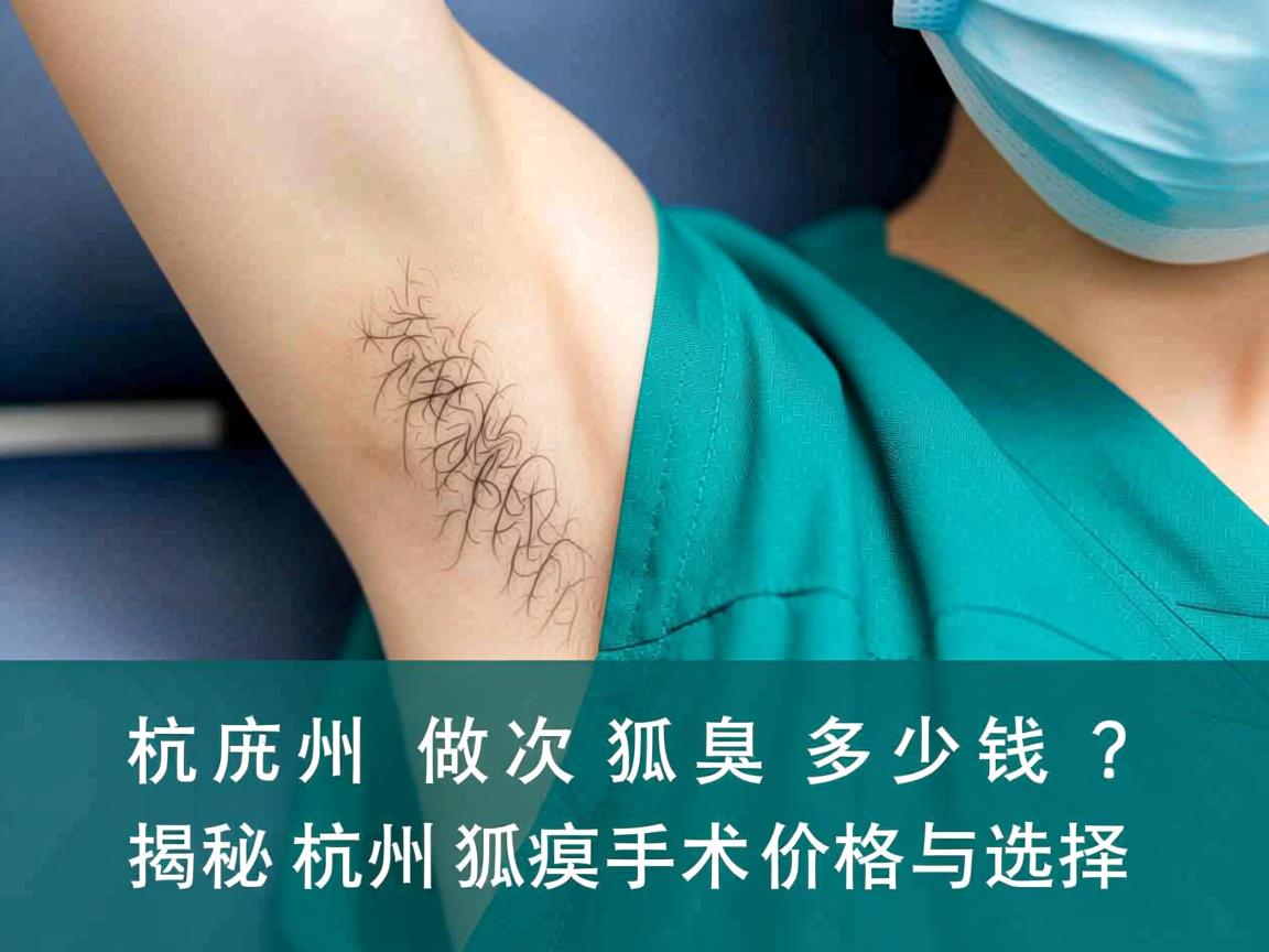 杭州做次狐臭多少钱？揭秘杭州狐臭手术价格与选择