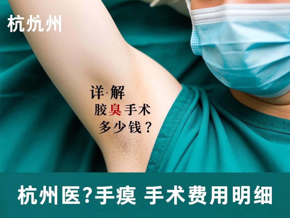 杭州腋臭手术多少钱?详解杭州腋臭手术费用明细 杭州腋臭手术多少钱?详解杭州腋臭手术费用明细