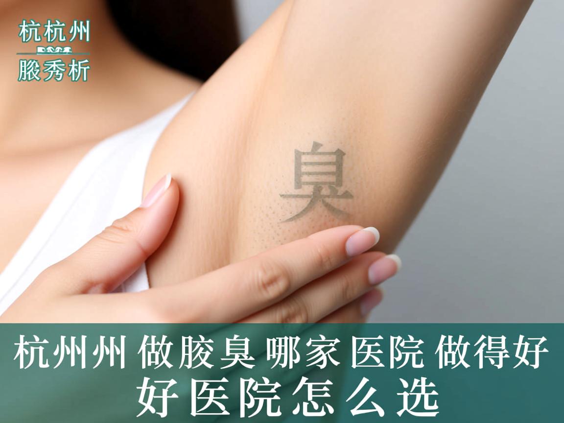 杭州腋秀解析，杭州做腋臭哪家医院做得好，好医院怎么选