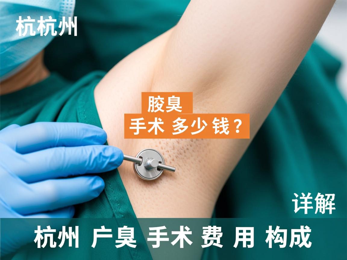 杭州腋臭手术多少钱？详解杭州腋臭手术费用构成
