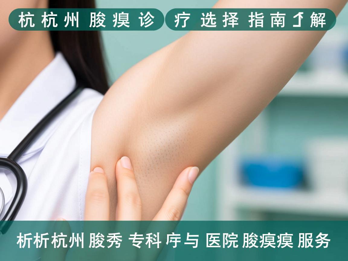 杭州腋臭诊疗选择指南,解析杭州腋秀专科与医院腋臭服务 杭州腋臭诊疗选择指南,解析杭州腋秀专科与医院腋臭服务