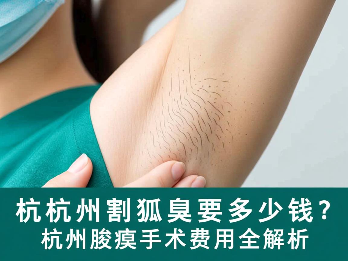 杭州割狐臭要多少钱？杭州腋臭手术费用全解析