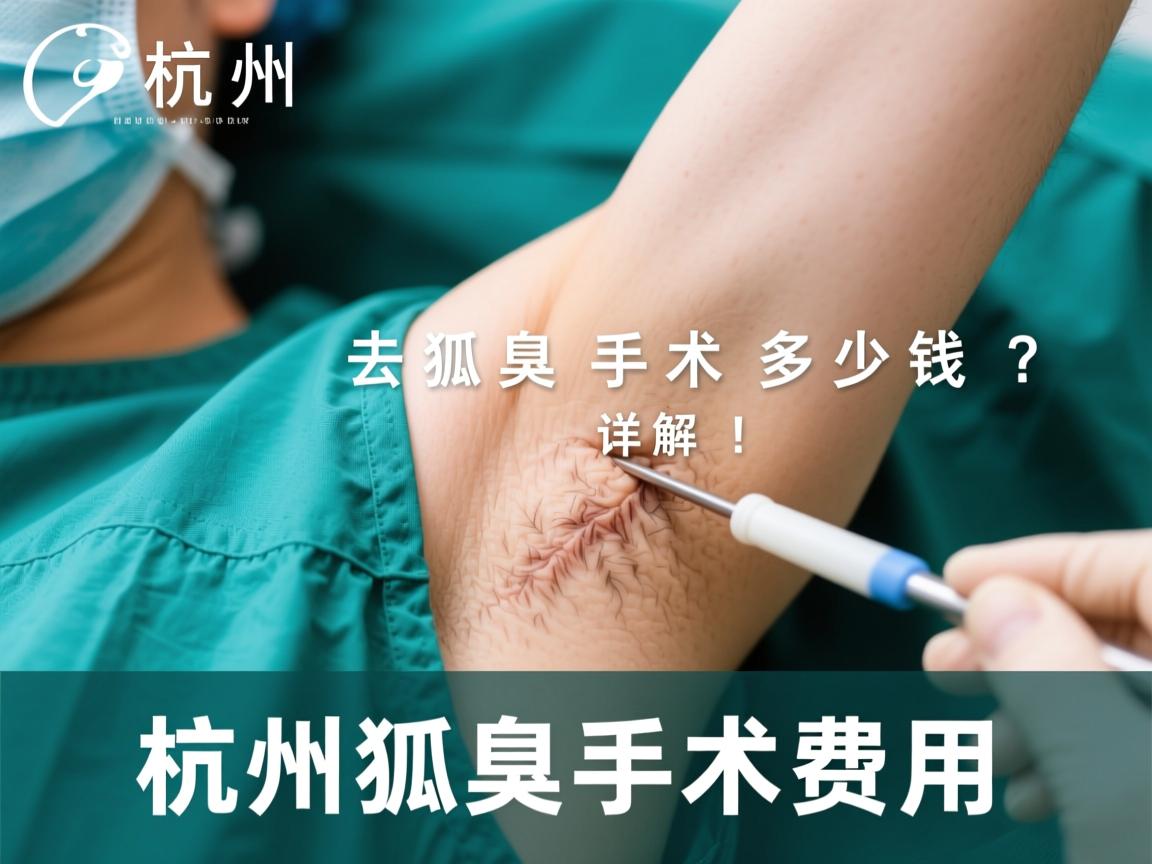 杭州去狐臭手术多少钱？详解杭州狐臭手术费用