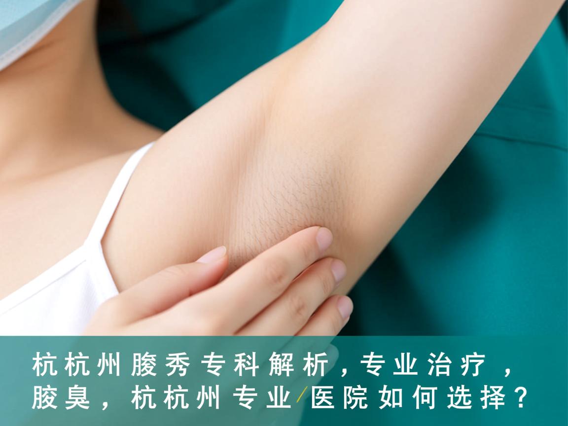 杭州腋秀专科解析，专业治疗腋臭，杭州专业医院如何选择？