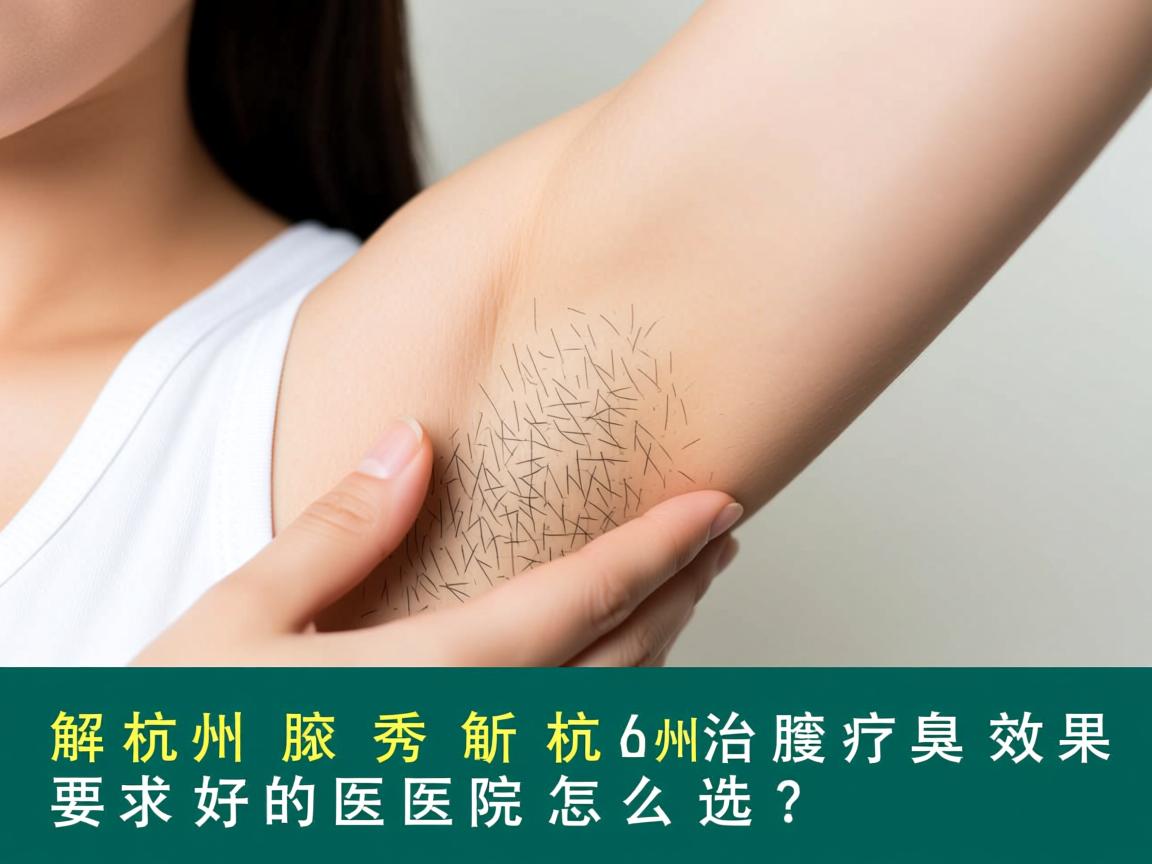 杭州腋秀解析，杭州治疗腋臭效果好的医院怎么选？