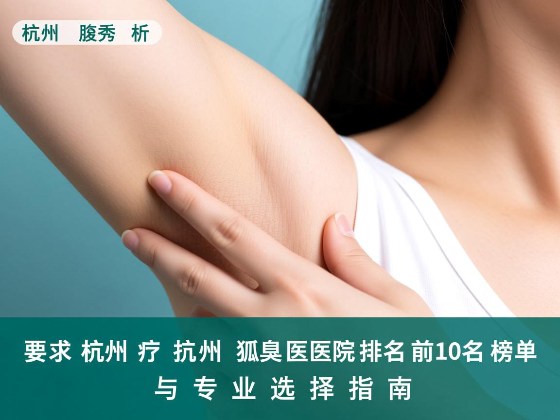 杭州腋秀解析，杭州狐臭医院排名前十名榜单与专业选择指南