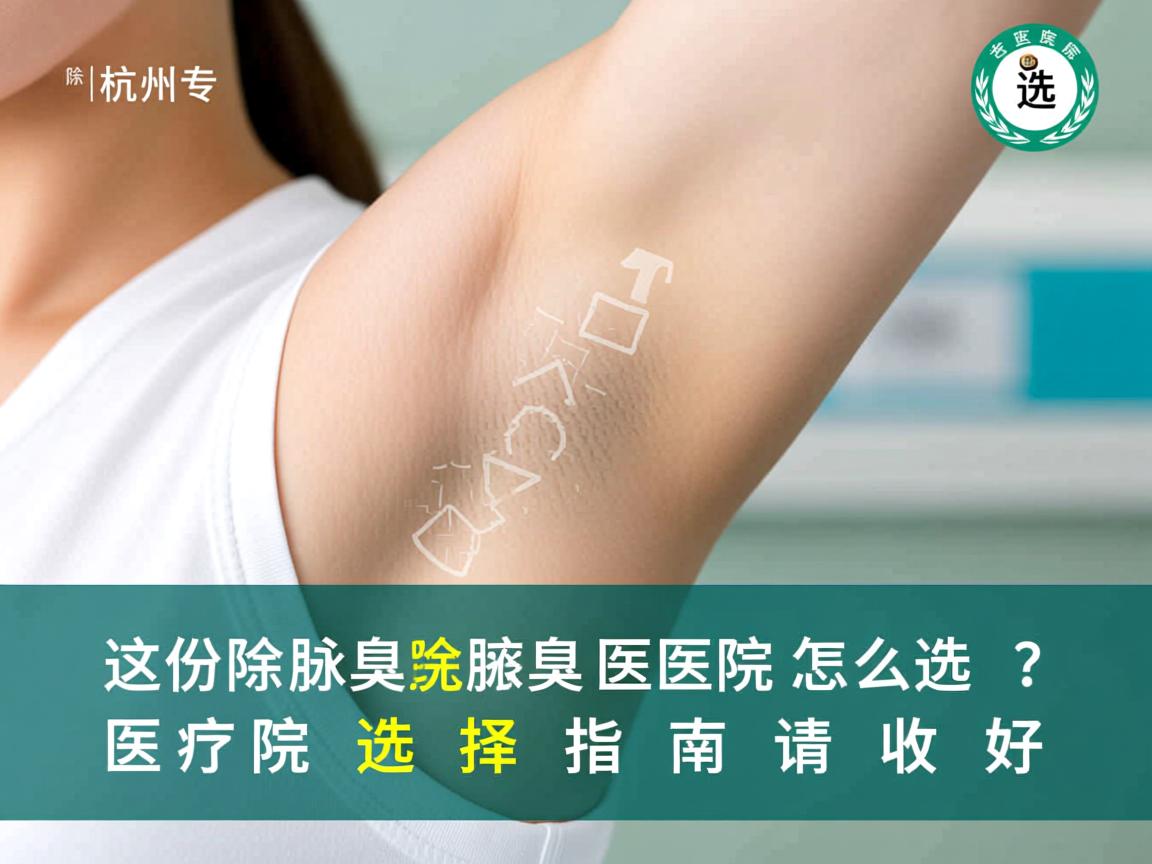 杭州专业除腋臭医院怎么选？这份除腋臭医院选择指南请收好