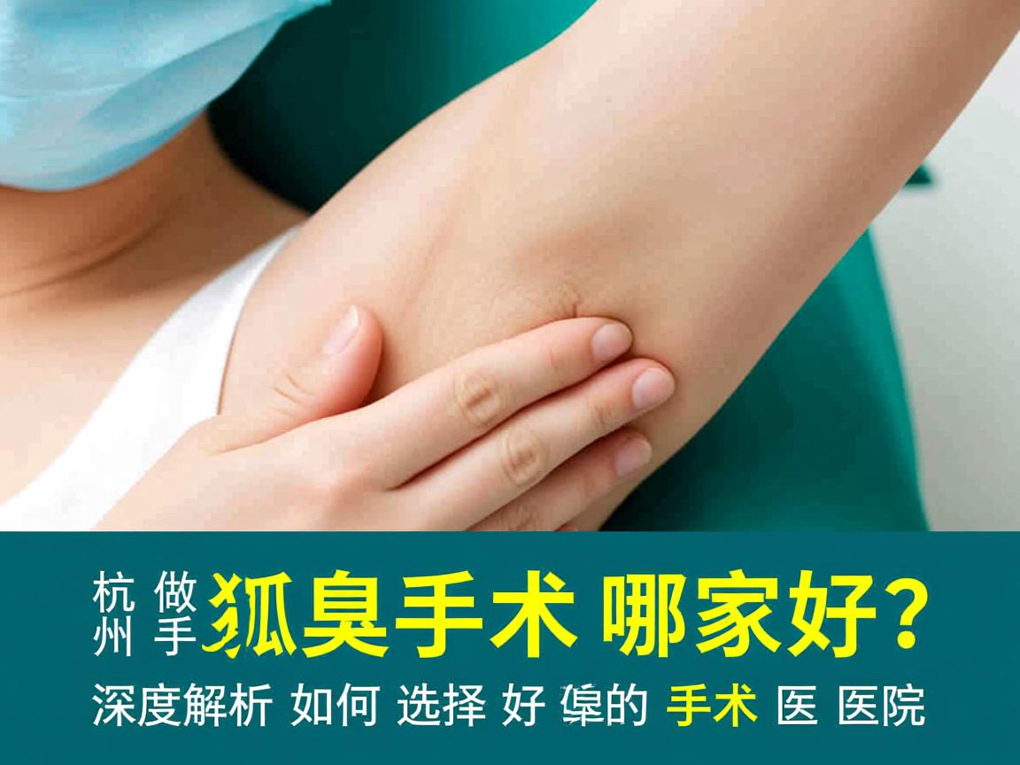 杭州做狐臭手术哪家好？深度解析如何选择好的狐臭手术医院