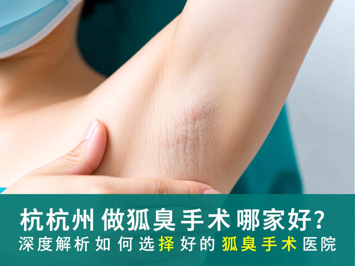 杭州做狐臭手术哪家好？深度解析如何选择好的狐臭手术医院