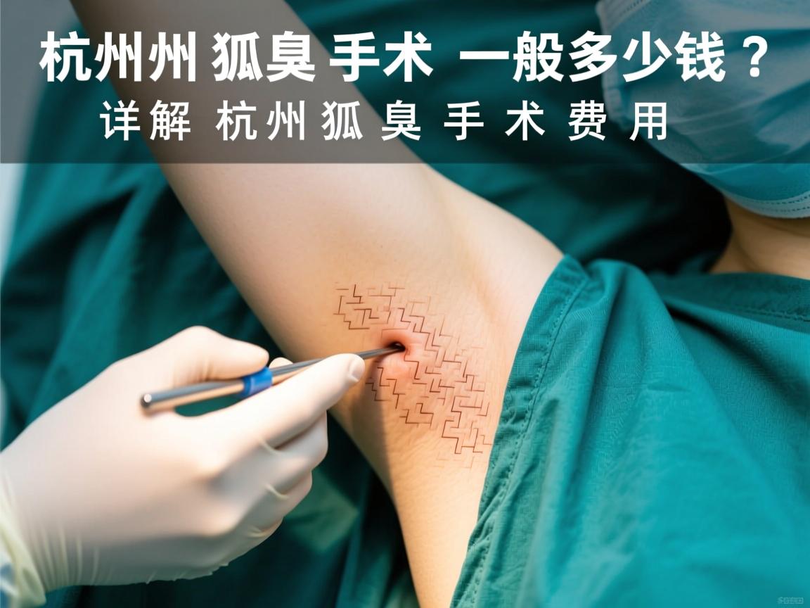 杭州狐臭手术一般多少钱？详解杭州狐臭手术费用