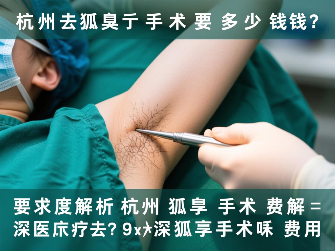 杭州去狐臭手术要多少钱？深度解析杭州狐臭手术费用
