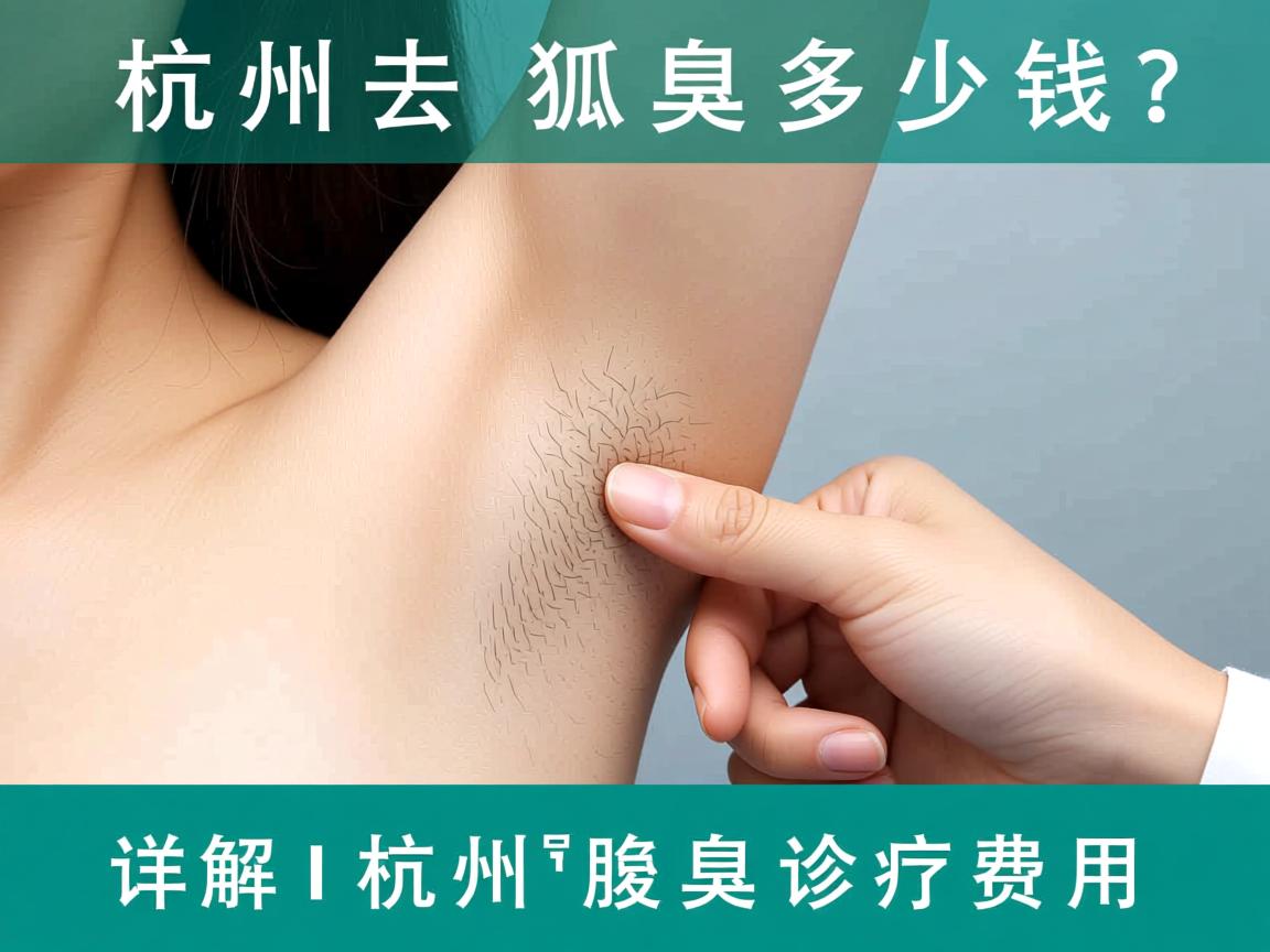 杭州去狐臭多少钱？详解杭州腋臭诊疗费用