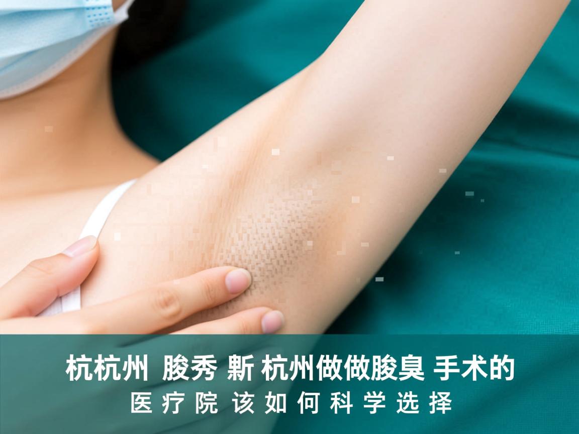 杭州腋秀解析，杭州做腋臭手术的医院该如何科学选择