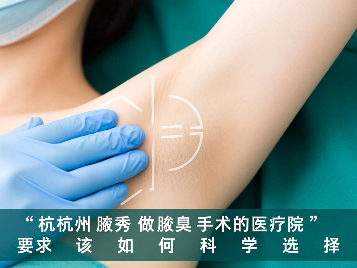 杭州腋秀解析，杭州做腋臭手术的医院该如何科学选择