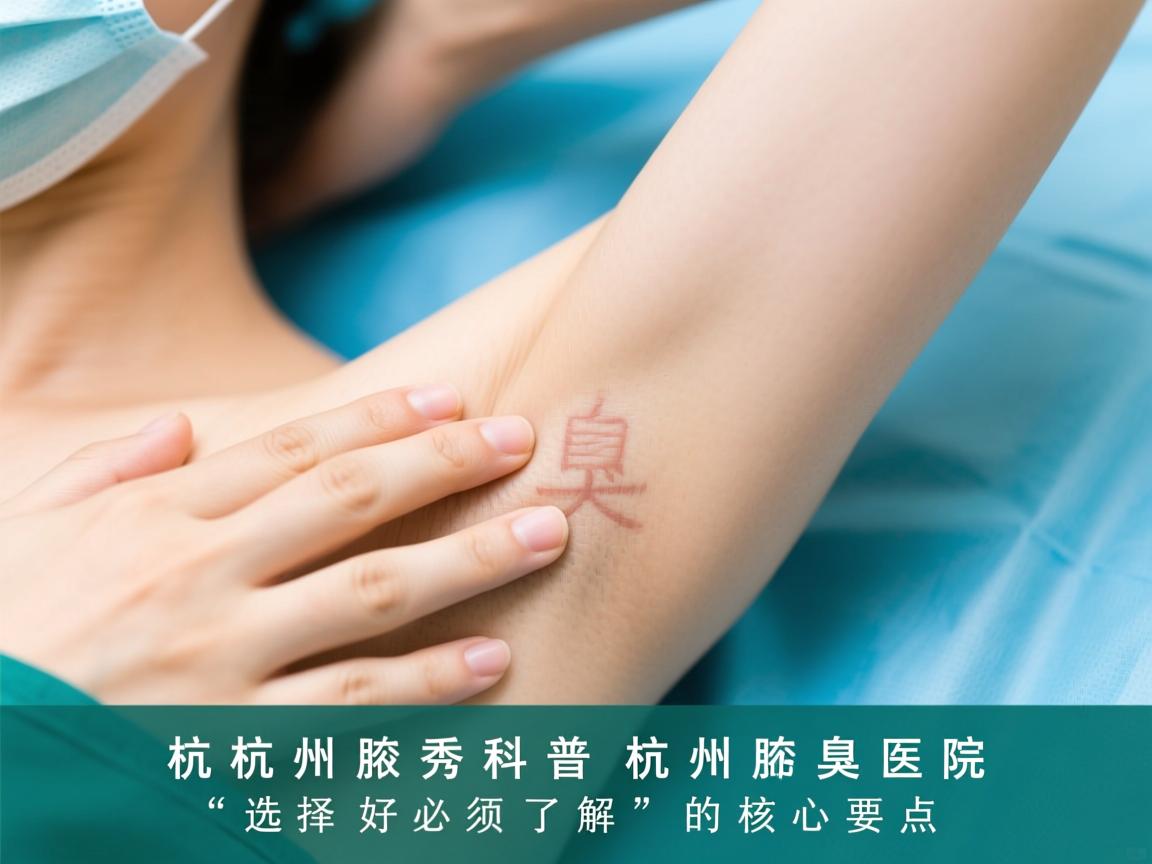 杭州腋秀科普，选择杭州腋臭医院必须了解的核心要点