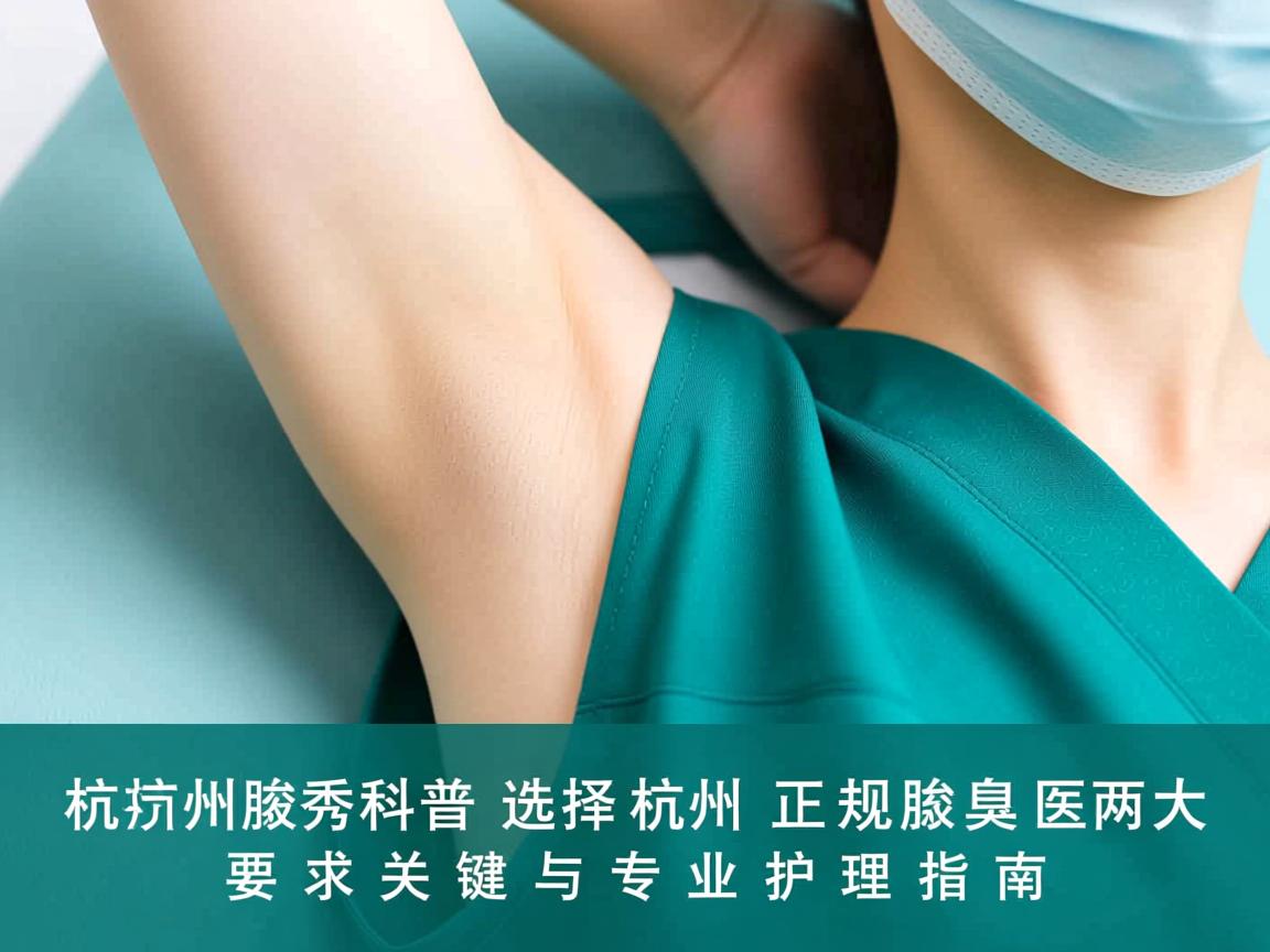 杭州腋秀科普,选择杭州正规腋臭医院的两大关键与专业护理指南 杭州腋秀科普,选择杭州正规腋臭医院的两大关键与专业护理指南