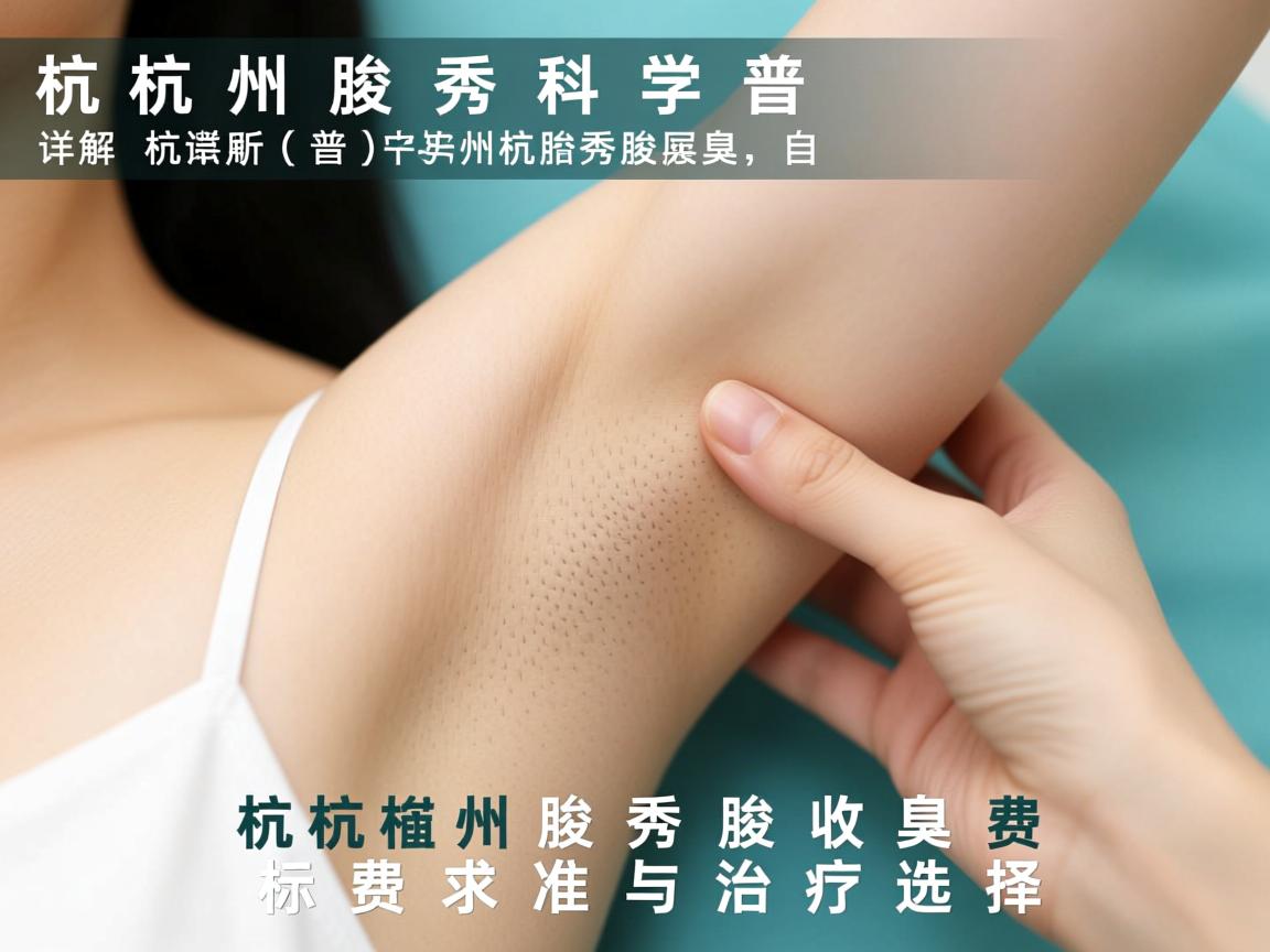 杭州腋秀科普，详解杭州腋秀腋臭收费标准与治疗选择