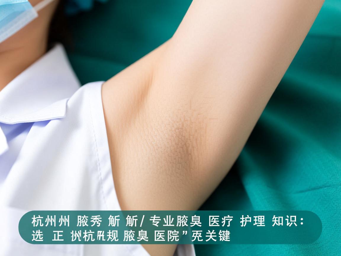 杭州腋秀解析，专业腋臭医疗护理知识，选择杭州正规腋臭医院的关键