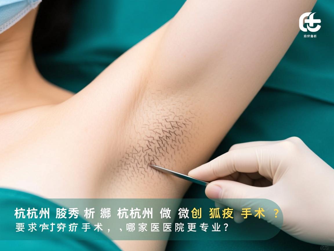 杭州腋秀解析，杭州做微创狐臭手术，哪家医院更专业？