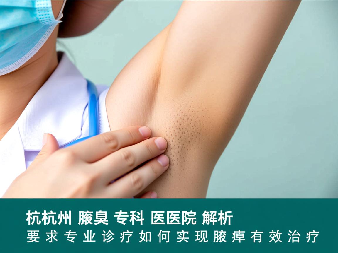 杭州腋臭专科医院解析，专业诊疗如何实现腋臭有效治疗