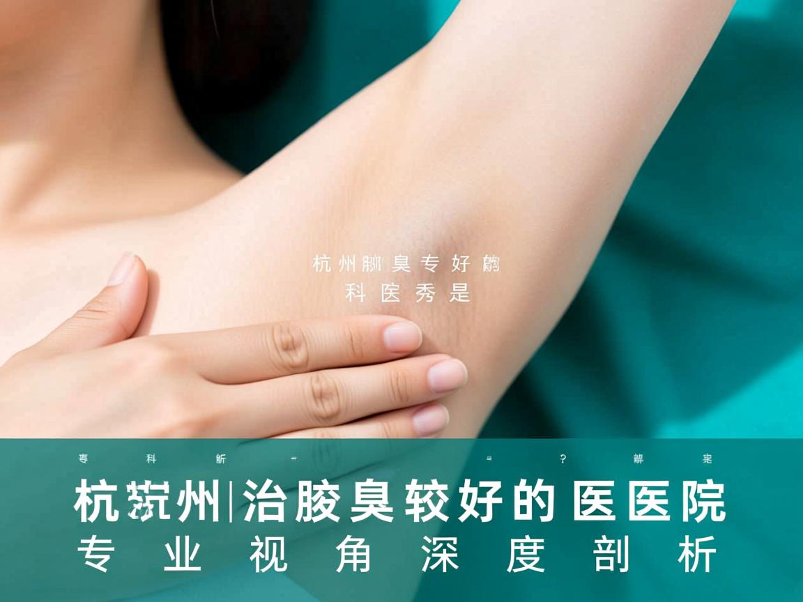 杭州腋秀专科解析，杭州治腋臭较好的医院是哪家？专业视角深度剖析