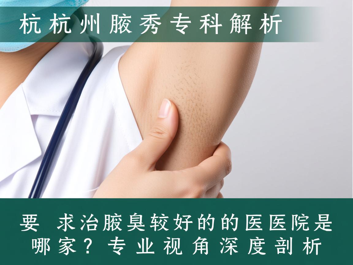 杭州腋秀专科解析，杭州治腋臭较好的医院是哪家？专业视角深度剖析