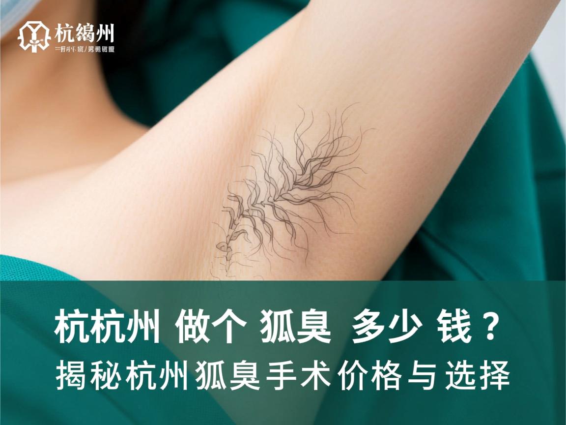 杭州做个狐臭多少钱？揭秘杭州狐臭手术价格与选择