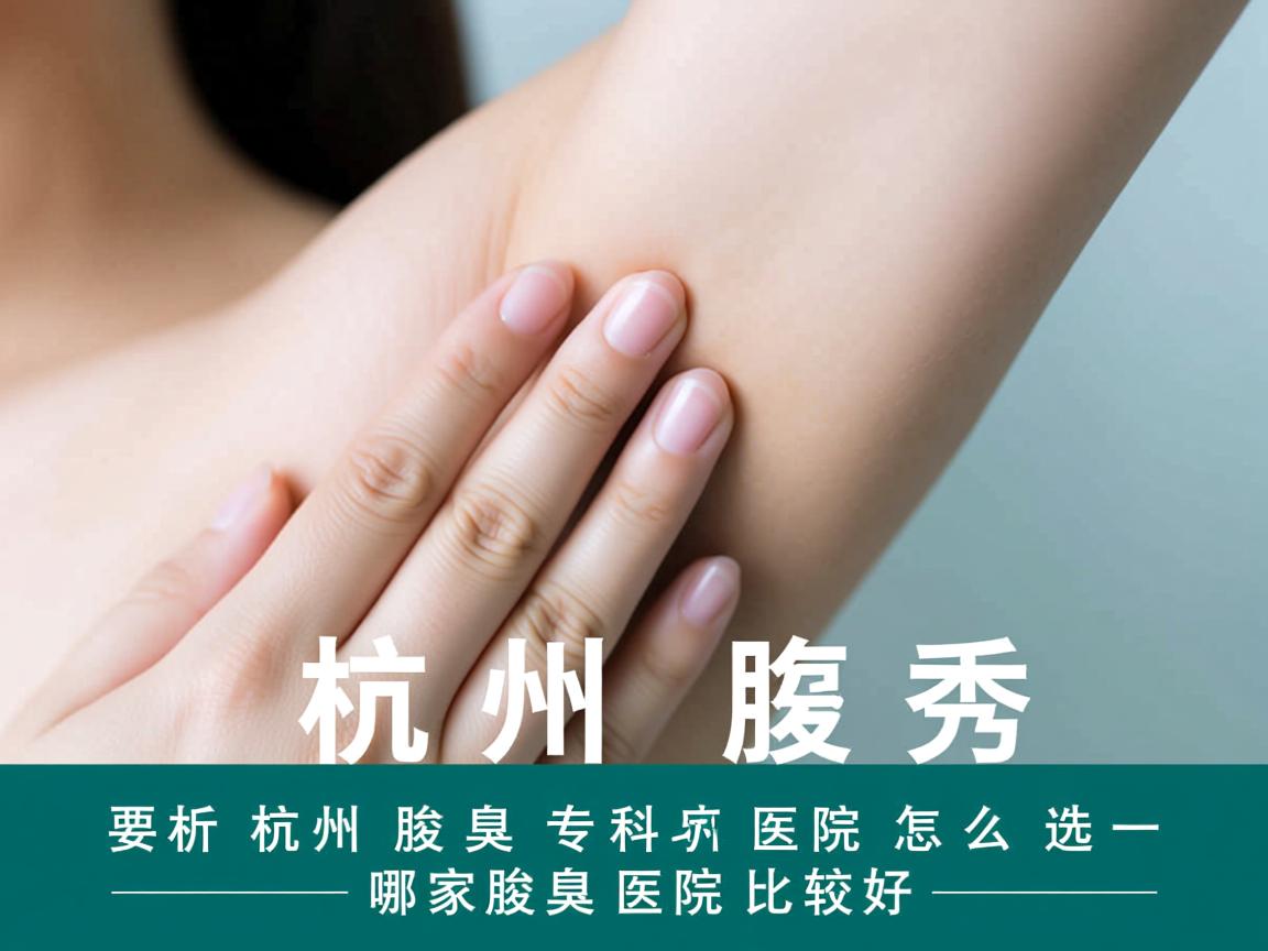 杭州腋秀解析，杭州腋臭专科医院怎么选，哪家腋臭医院比较好