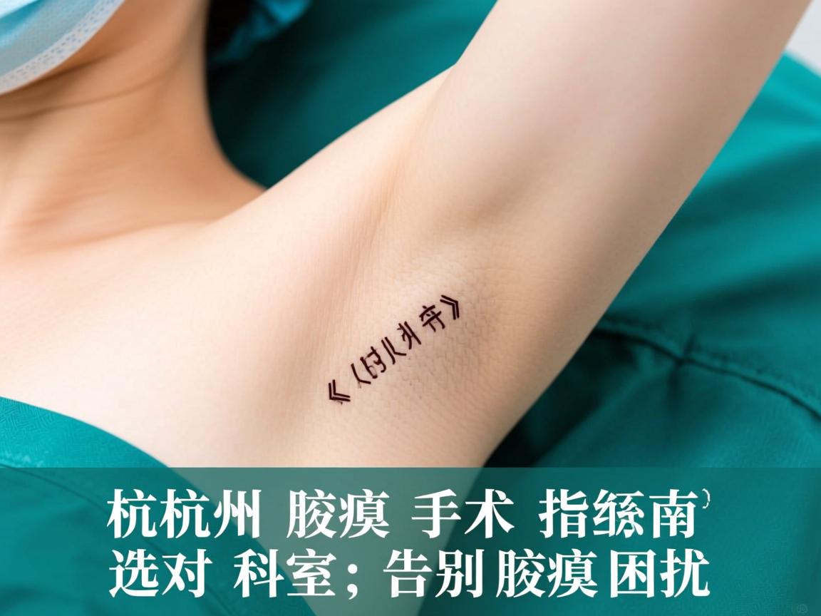 杭州腋臭手术指南，选对科室，告别腋臭困扰