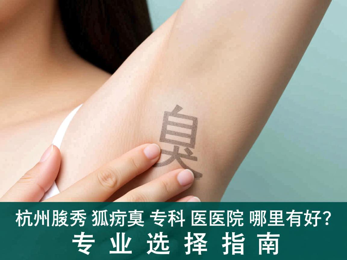 杭州腋秀解析,杭州狐臭专科医院哪里有好?专业选择指南 杭州腋秀解析,杭州狐臭专科医院哪里有好?专业选择指南