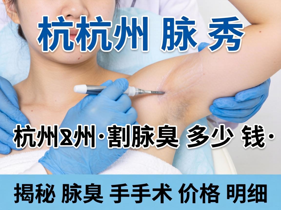 杭州腋秀解析，在杭州割腋臭多少钱，揭秘腋臭手术价格明细