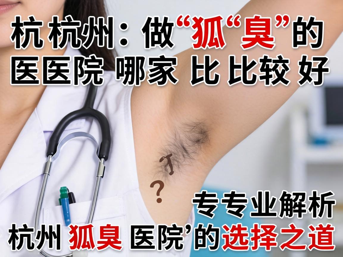 杭州做狐臭的医院哪家比较好？专业解析杭州狐臭医院的选择之道
