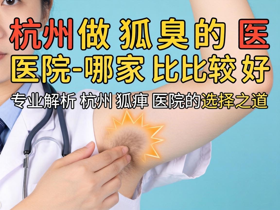 杭州做狐臭的医院哪家比较好？专业解析杭州狐臭医院的选择之道