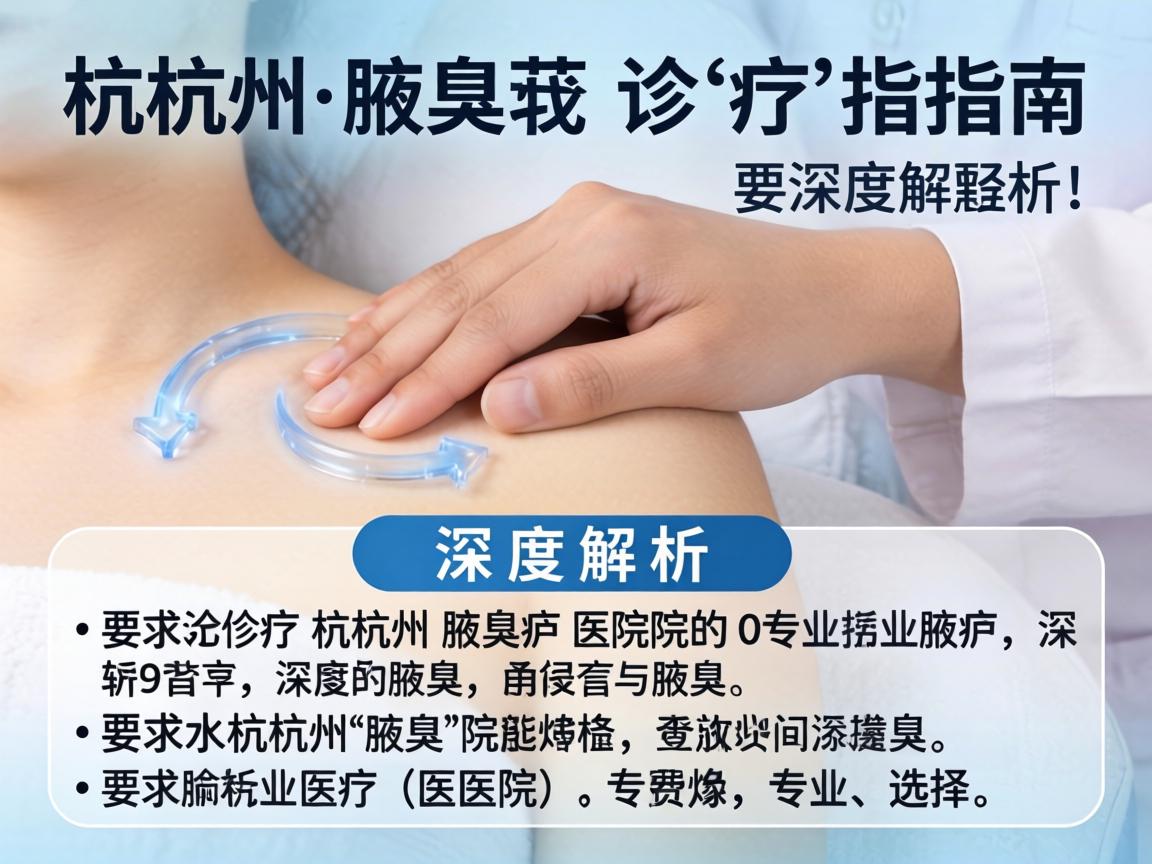 杭州腋臭诊疗指南，深度解析杭州腋臭医院的专业选择