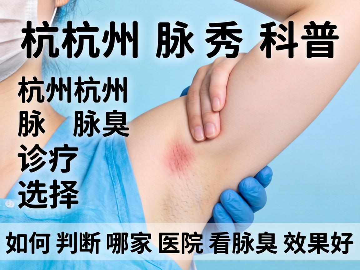 杭州腋秀科普，详解杭州腋臭诊疗选择，如何判断哪家医院看腋臭效果好