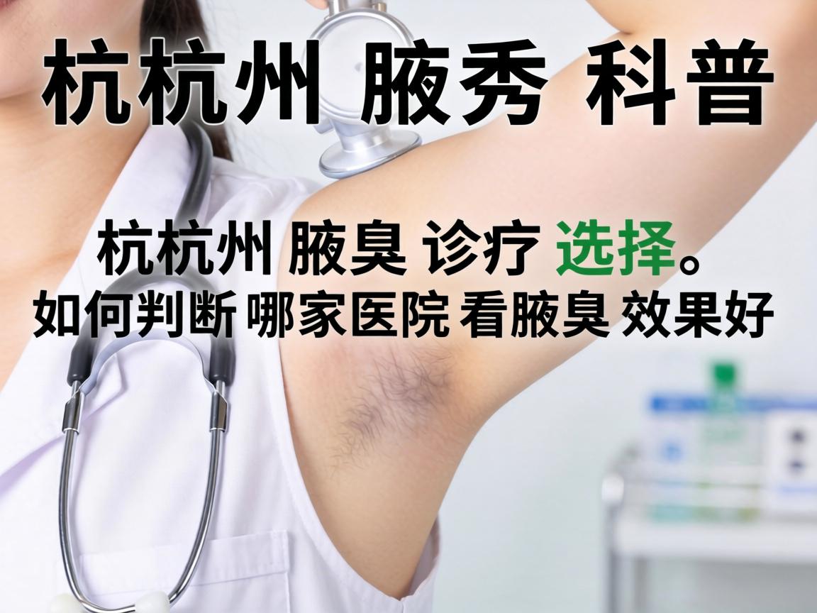 杭州腋秀科普，详解杭州腋臭诊疗选择，如何判断哪家医院看腋臭效果好