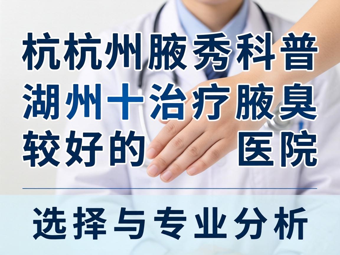 杭州腋秀科普，湖州治疗腋臭较好的医院选择与专业分析
