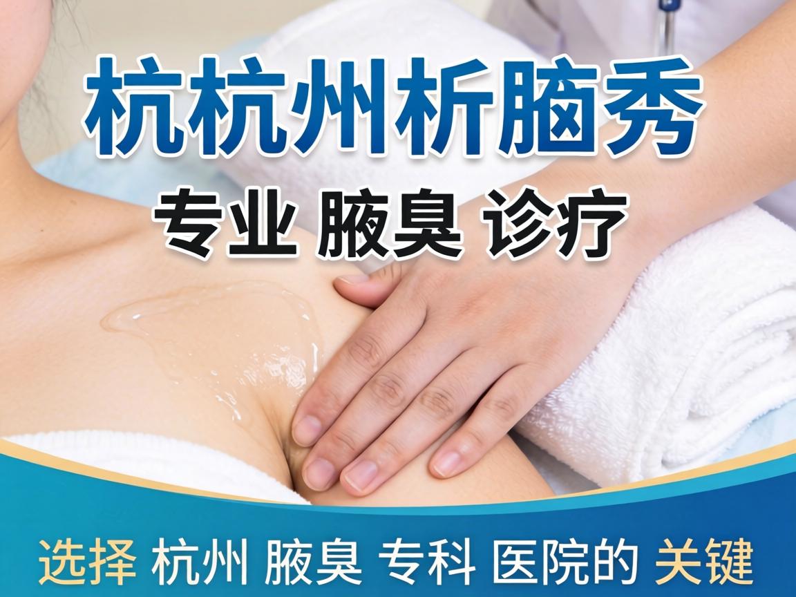 杭州腋秀解析，专业腋臭诊疗，选择杭州腋臭专科医院的关键