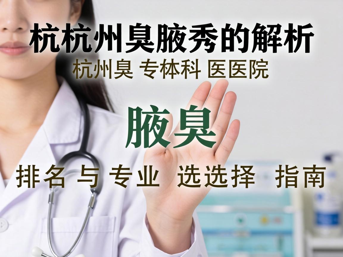 杭州腋秀解析，杭州腋臭专科医院排名与专业选择指南