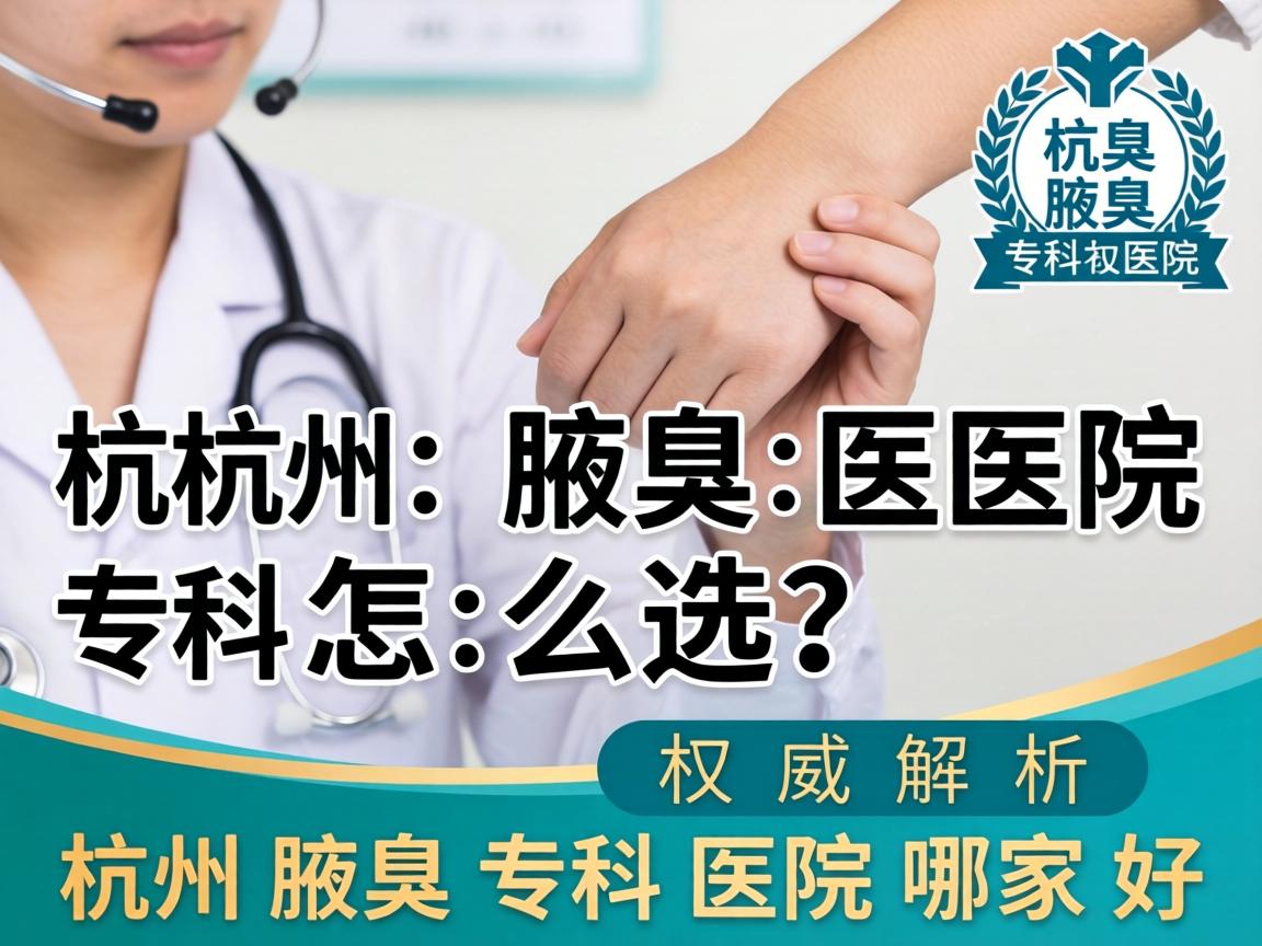 杭州腋臭专科医院怎么选？权威解析杭州腋臭专科医院哪家好
