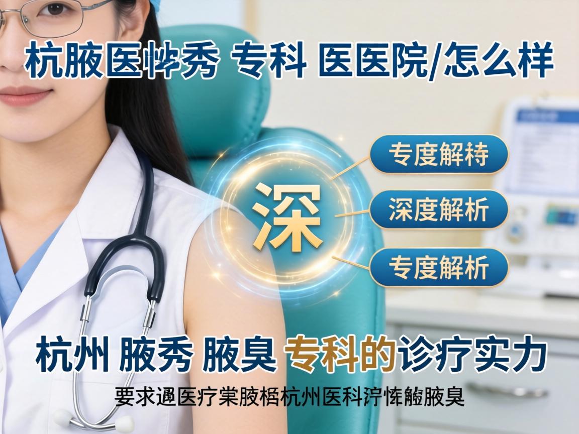 杭州腋秀专科医院怎么样？深度解析杭州腋秀腋臭专科的诊疗实力