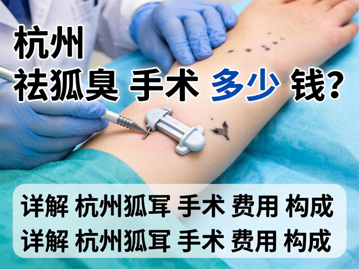 杭州祛狐臭手术多少钱？详解杭州狐臭手术费用构成