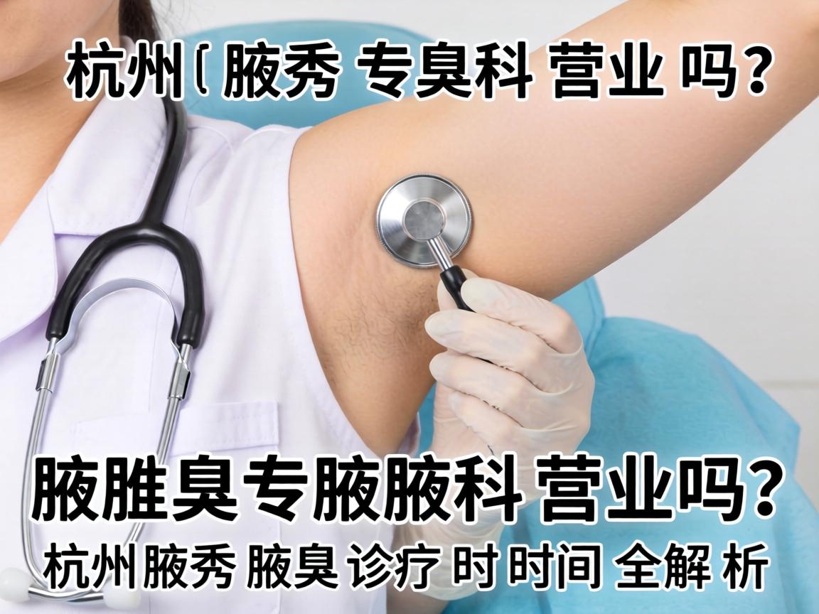 杭州腋秀腋臭专科营业吗？杭州腋秀腋臭诊疗时间全解析