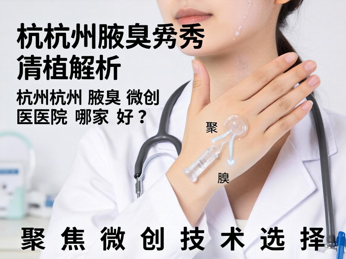 杭州腋秀解析，杭州腋臭微创医院哪家好？聚焦微创技术选择