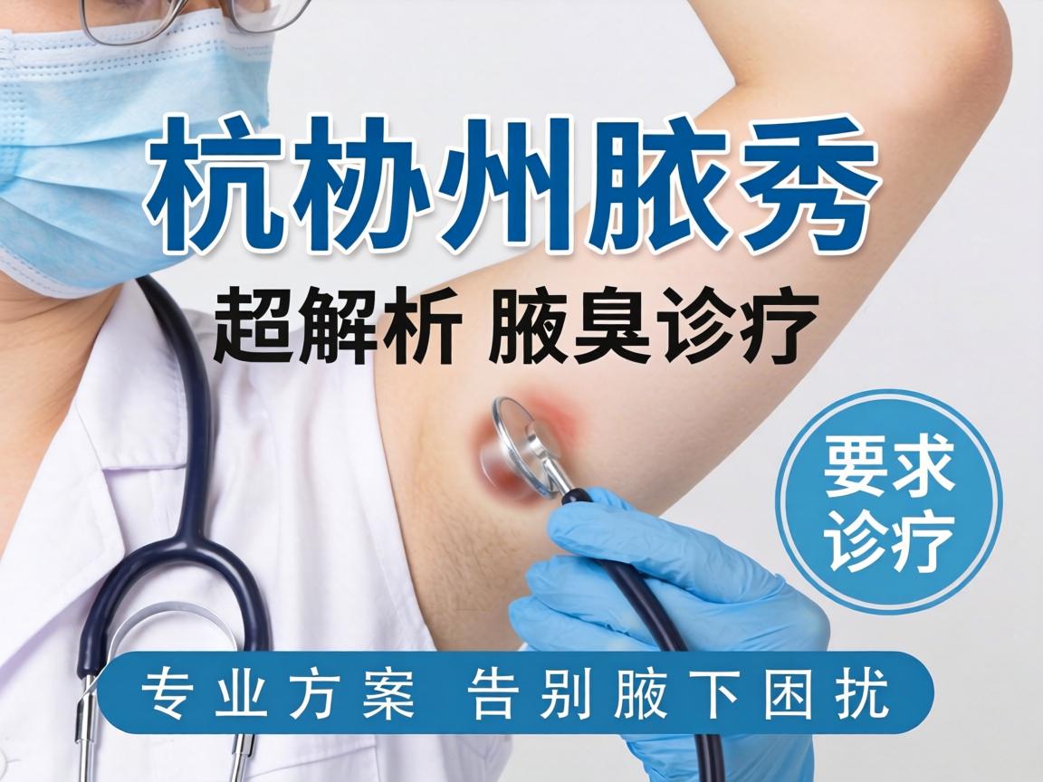 杭州腋秀解析腋臭诊疗，专业方案告别腋下困扰