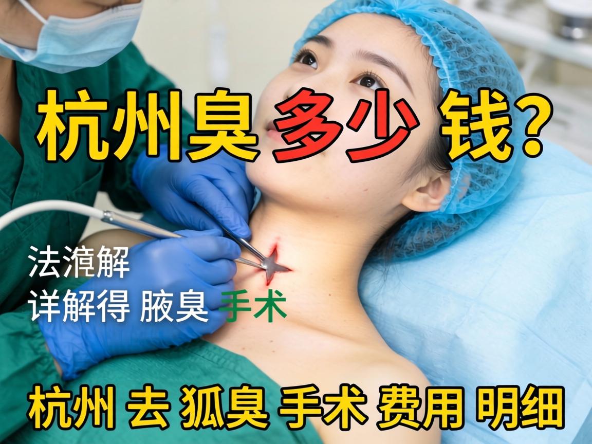杭州腋臭手术多少钱？详解杭州去狐臭手术费用明细