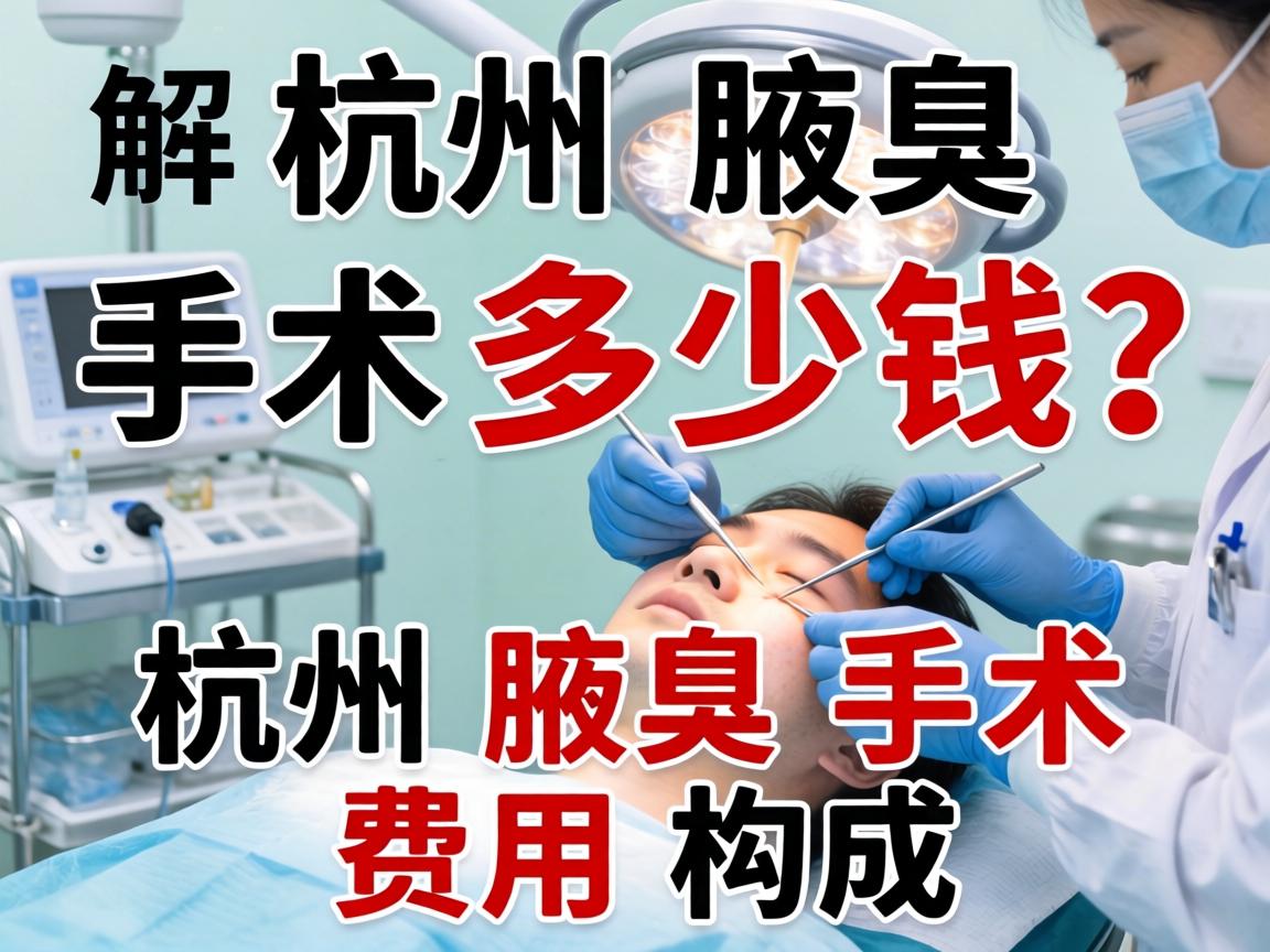 杭州腋臭手术多少钱？详解杭州腋臭手术费用构成